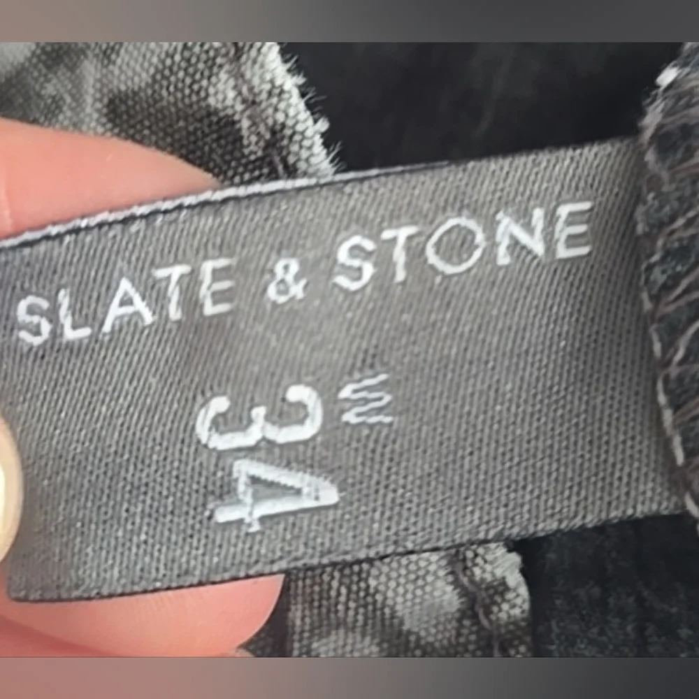 Slate & Stone Shorts Mens 34 Light & Dark Grays Chino Denim Botanical Men's